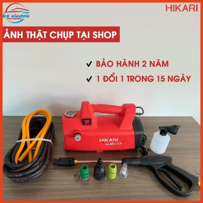 Máy rửa xe mini, Máy xịt rửa cao áp HIKARI HK-H3 - Có áp chống giật + Chống cháy [BH 24 Tháng]