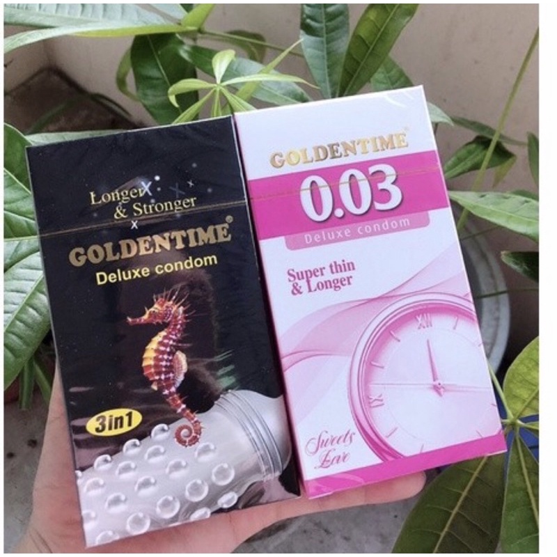 Bao cao su Golden Time 3in1 Gân - Gai - Kéo dài thời gian qh, chống xuất tinh sớm cho người dùng tự tin trong cuộc yêu
