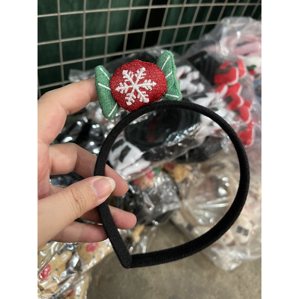 Cài tóc, cài noel 20.12 cho bé - người lớn free size màu cute lông mềm nhiều hình