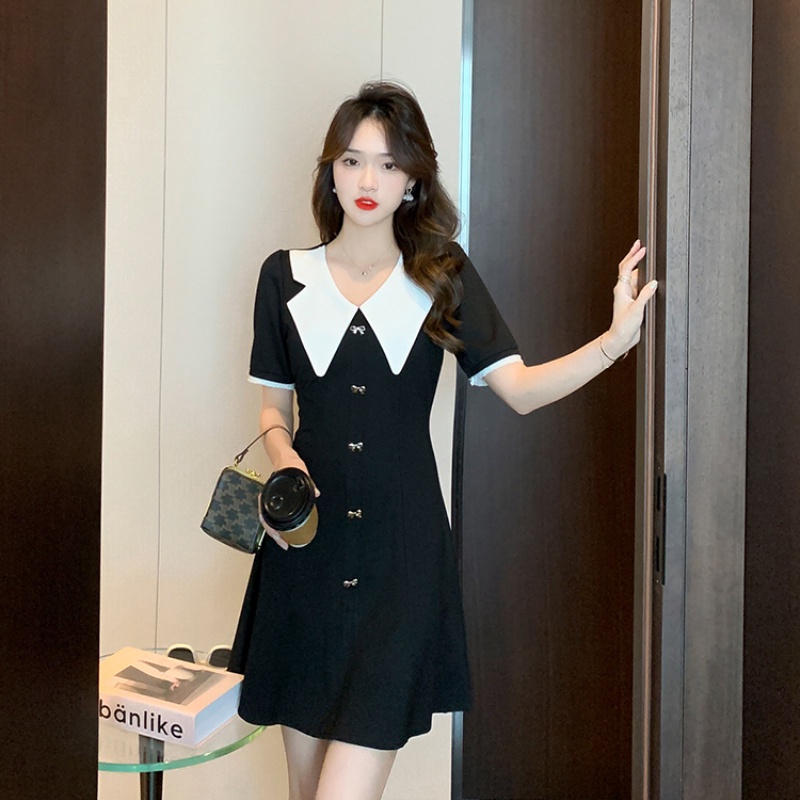 Đầm Cổ Búp Bê Dáng Ôm Thiết Kế Đơn Giản Thời Trang Mùa Hè Cho Nữ