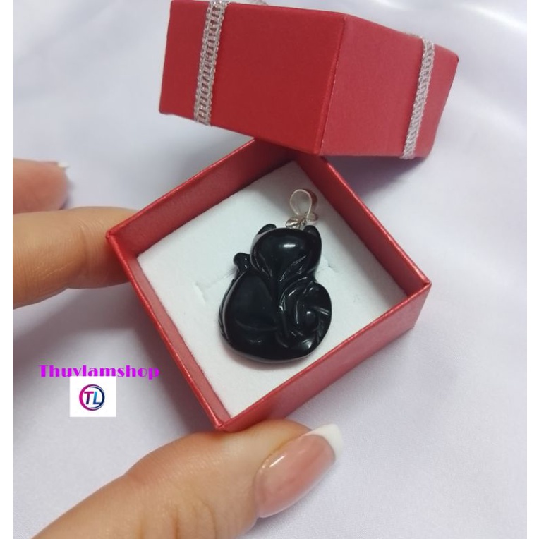 Mặt dây chuyền bà hồ ly định nhân duyên mệnh thủy mộc may mắn tình yêu hạnh phúc kèm móc bạc 925