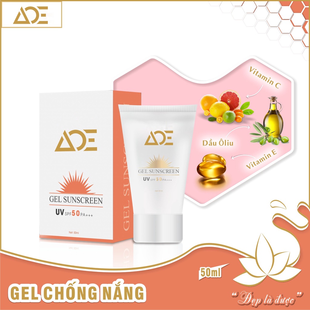 Gel ACE Chống Nắng UV SPF 50 PA+++ (50ml) (MUA 2 TUÝP TẶNG 1 BODY BƠ)