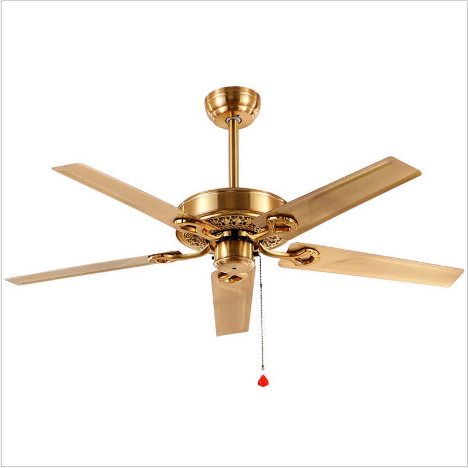 Quạt Trần Không Đèn 5 Cánh Thép Động Cơ Lõi Đồng Chạy Êm, Động Cơ DC 6 Tốc Độ Gió Có Điều Từ Xa [Bảo Hành 5 Năm]