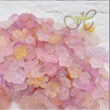 Set 20 Hoa Hồng Màu gradient Trang Sức