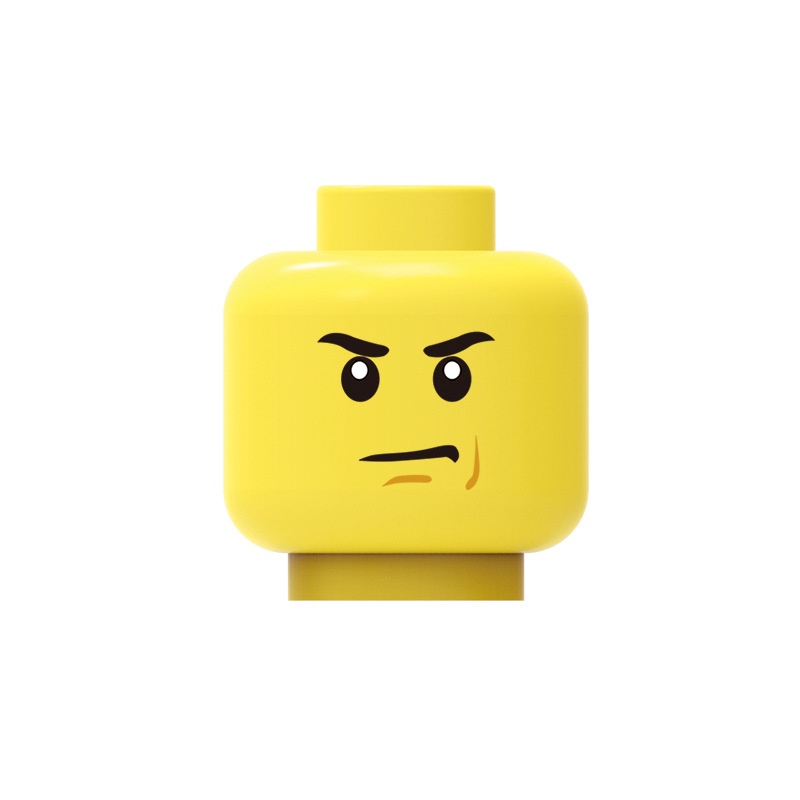 Đồ chơi giáo dục lắp ráp   logo moc minifigures 1 khuôn mặt biểu cảm ak2