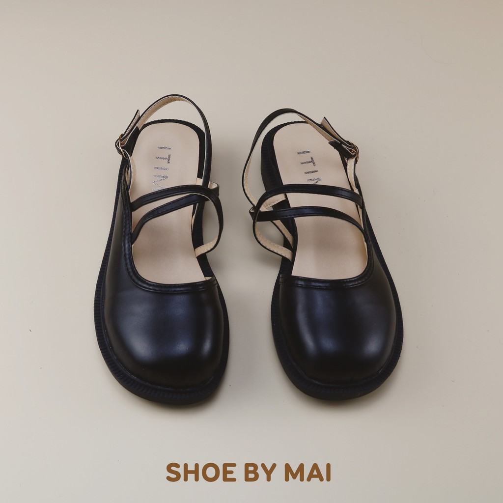 Giày búp bê nữ 2 quai ngang M406 SHOEBYMAI