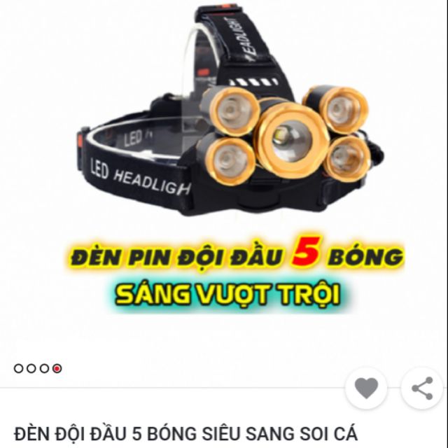 Đèn đội siêu sáng câu cá loại tốt full pin sạc