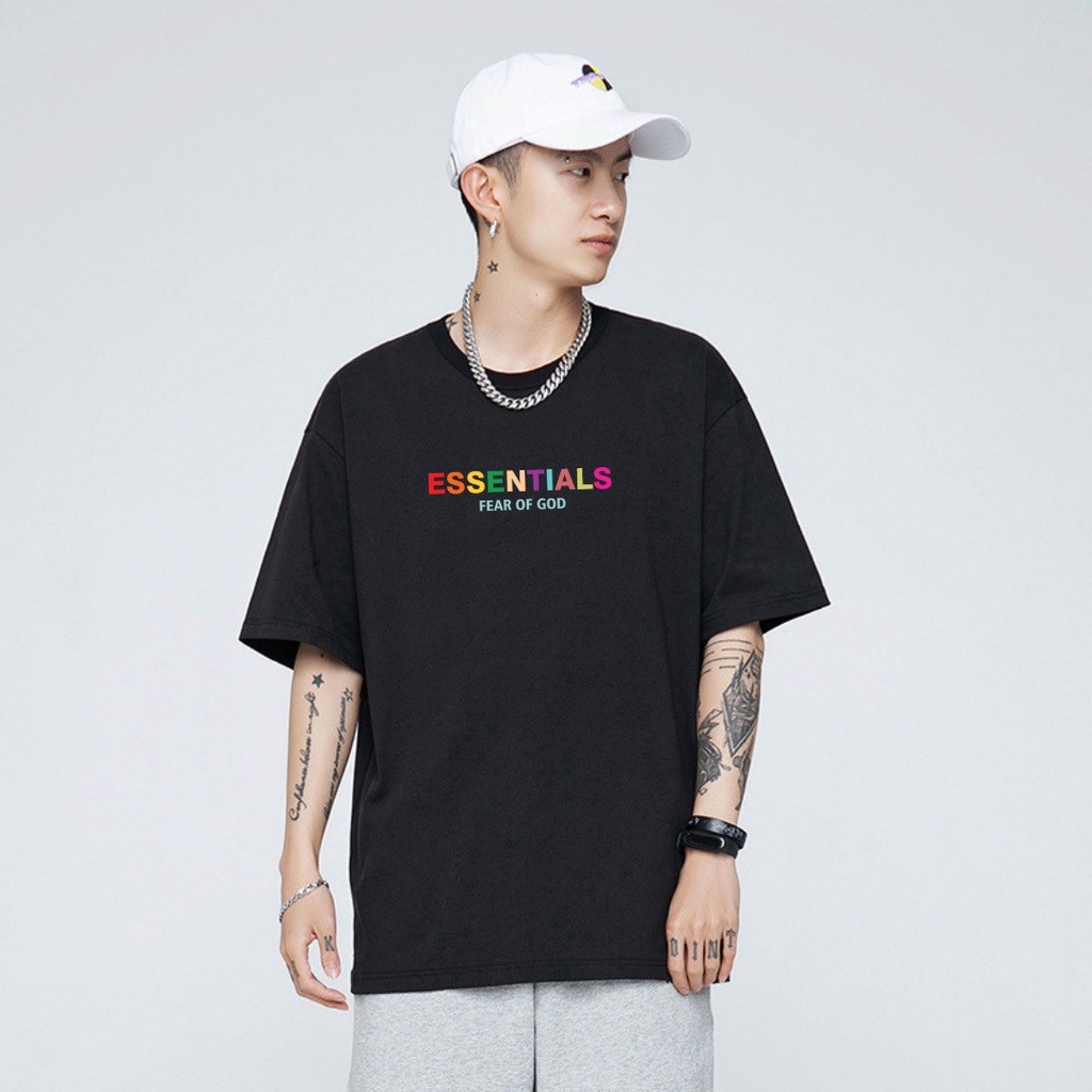 Áo thun nam Unisex tay lỡ, Áo phông tay lỡ Form rộng Oversize chất liệu cotton siêu đẹp phong cách trẻ trung essentials