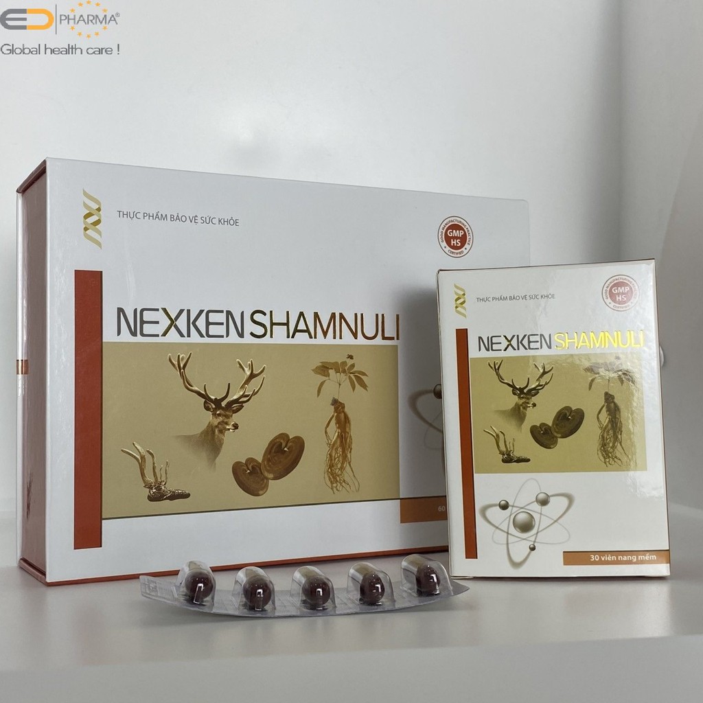 Combo 2 hộp Sâm Nexken Shamnuli- Thực phẩm bảo vệ sức khỏe, bộ thận, tráng duong tăng cường sinh lý.