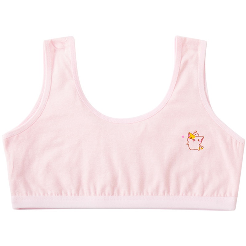 Áo lá học sinh cấp 2 cấp 3 không đệm áo ngực bé gái tuổi dậy thì bra cho bé từ 28-50kg