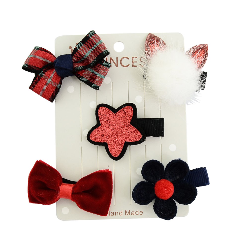 Set 5 kẹp tóc KIDSBOWS thiết kế xinh xắn dễ thương dành cho bé gái