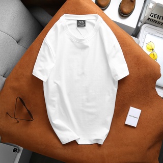 Áo thun ngắn tay cổ tròn Zara Man Basic trơn