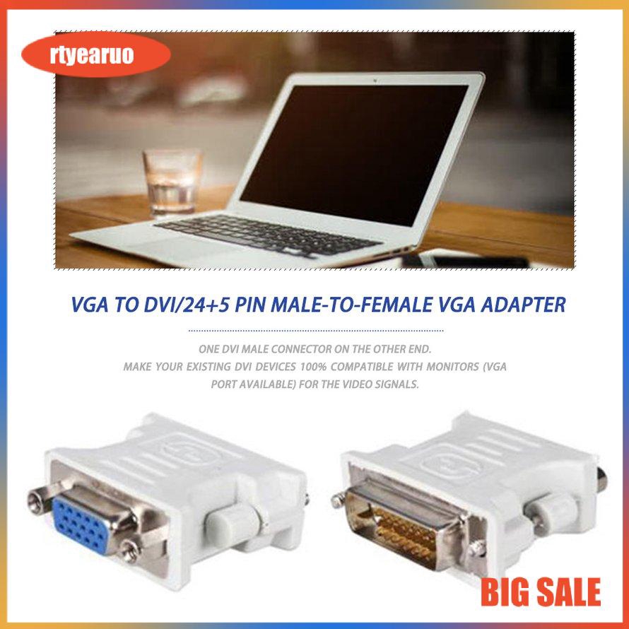 (199K027) Giắc Chuyển Đổi Vga Sang Dvi D/24+5 Pin Male Sang Vga Female