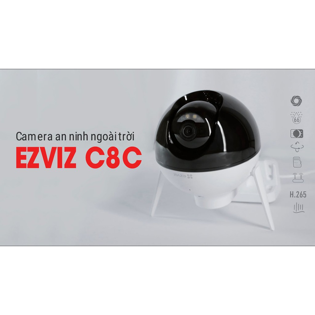 Camera IP WIFI không dây, có màu ban đêm, xoay 360 độ Ezviz C8C TY2 2MP 1080P, có mic (chính hãng)