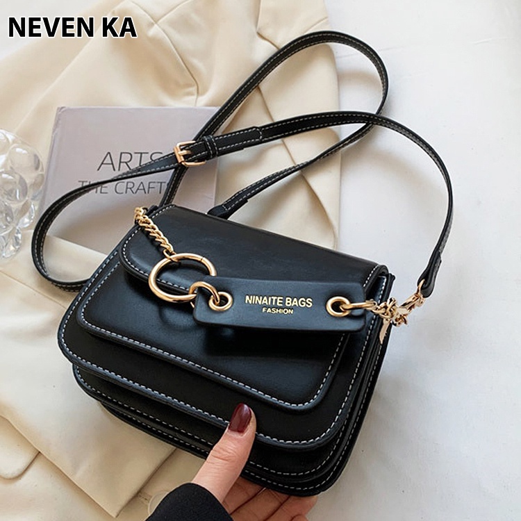 Túi Đeo Chéo Kèm Tag Tròn Nhiều Ngăn Phong Cách Trẻ Trung NEVENKA N0022