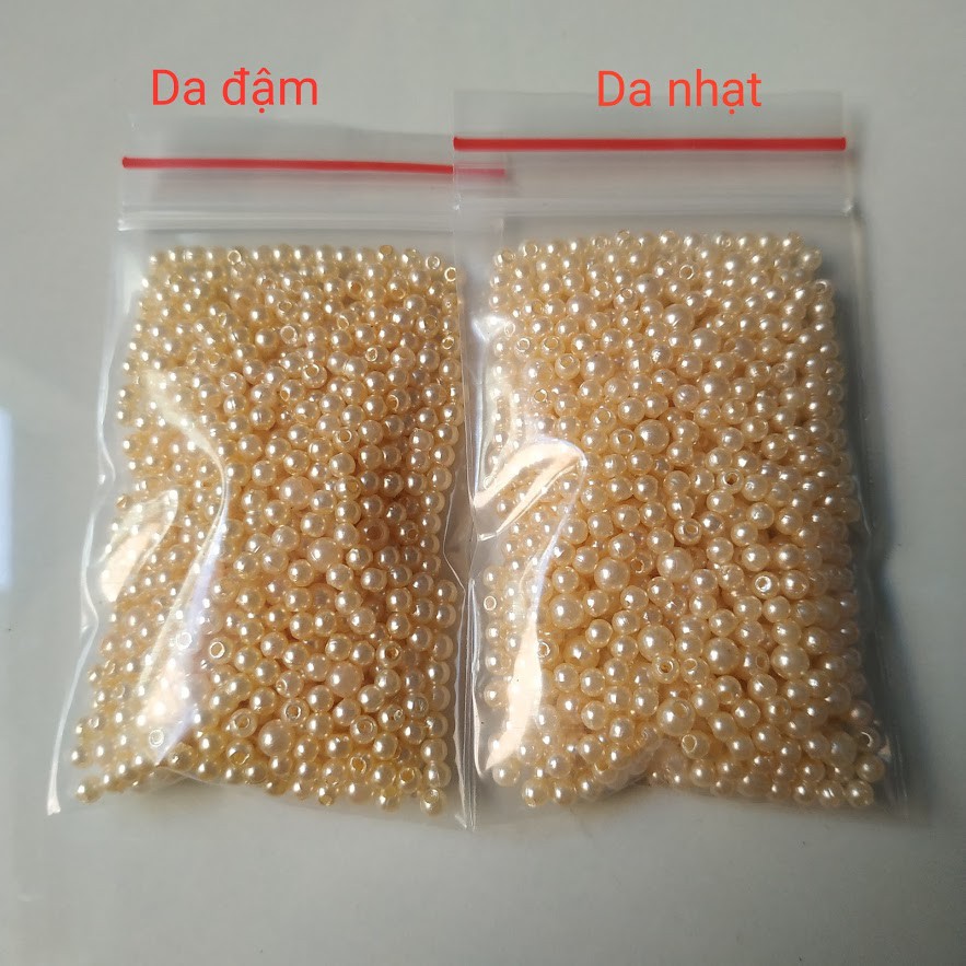 10g hạt bẹt loại 3-4mm hỗn hợp - Hạt cườm đính áo, kết cườm, handmade gói lẻ