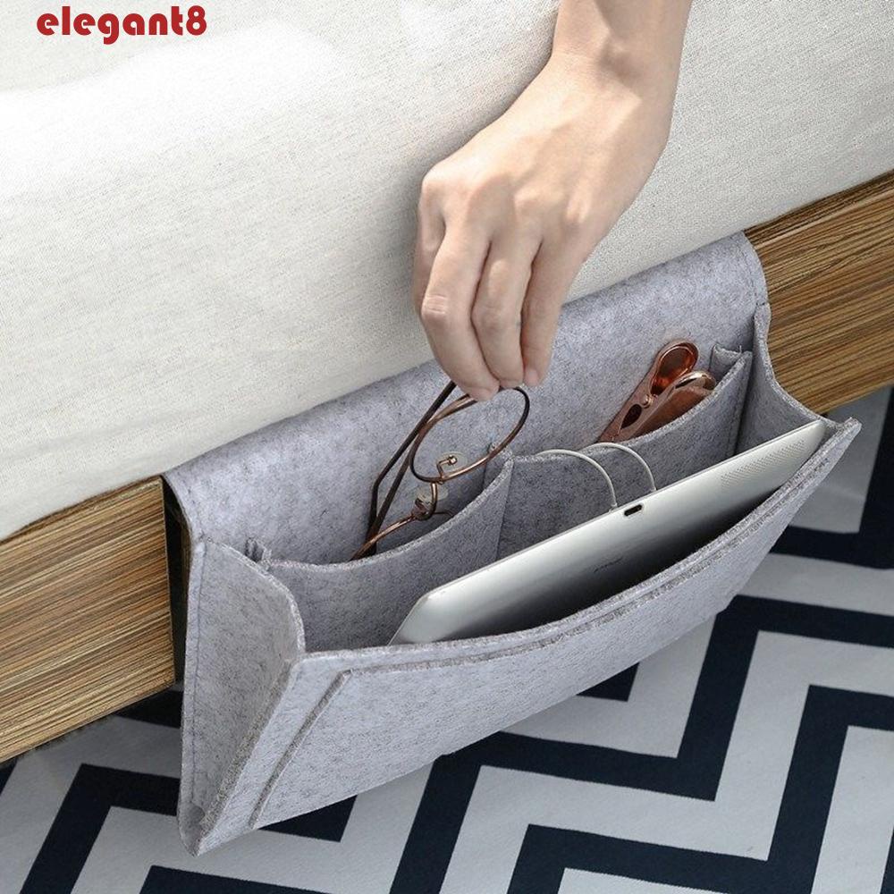 Túi Đựng Đồ 5 Ngăn Treo Cạnh Giường Bằng Vải Nỉ Thanh Lịch