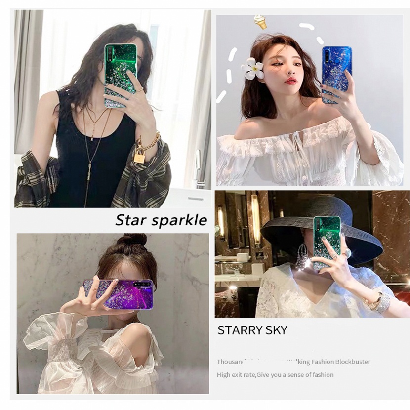 Ốp Điện Thoại Trong Suốt Phối Kim Tuyến Cho Vivo V21E V20SE S5 S6 S9 S9E S10 X60 Pro Z6