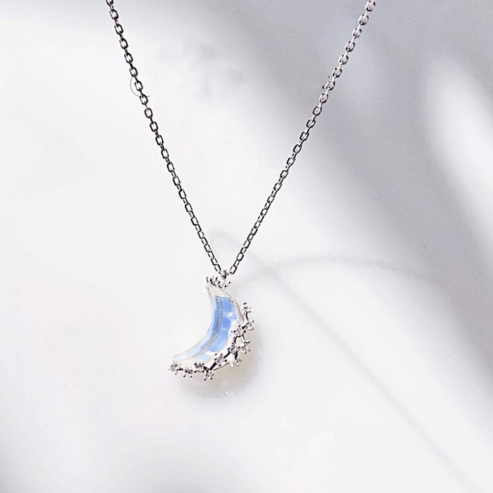 Vòng cổ Hình Mặt Trăng Lấp Lánh Thời Trang Cho Nữ