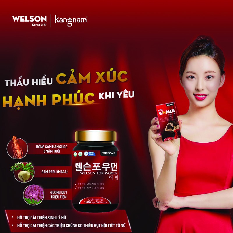 Welson For Women Cải Thiện Nội Tiết Tố Nữ 60 Viên