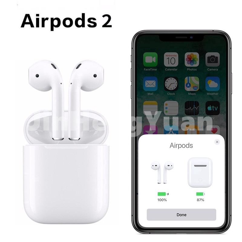 Tai Nghe Bluetooth Airpods 2 Chip Louda Cao Cấp Xuyên Âm Chống Ồn Cảm Biến Lực