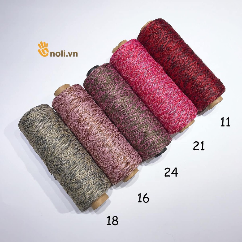 [✨BÁN CHẠY✨] Sợi Dệt Cotton Trơn Màu  dùng móc mũ, túi, ví......