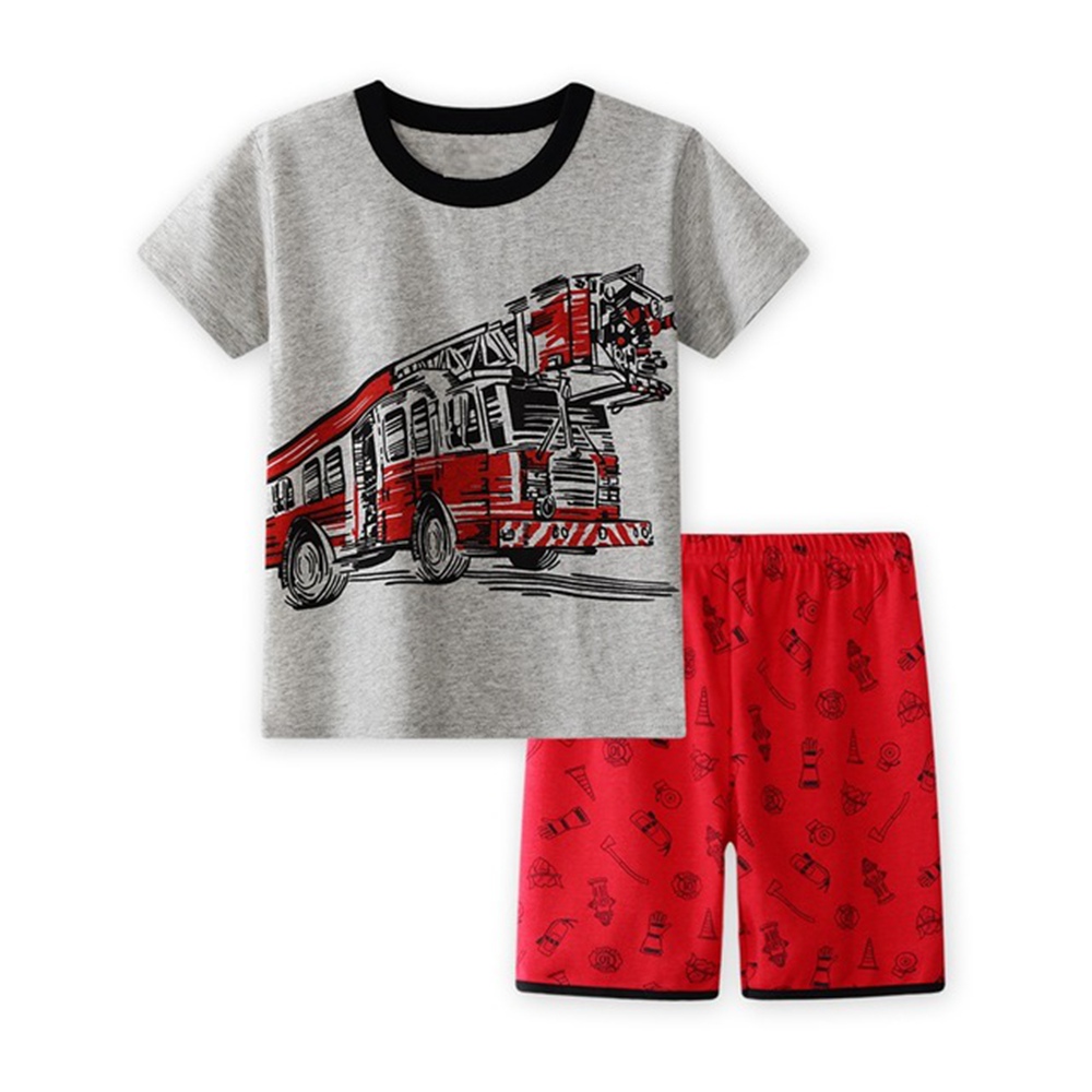 Bộ Đồ Ngủ Pijama 2 Món In Hình Dễ Thương Cho Bé Trai