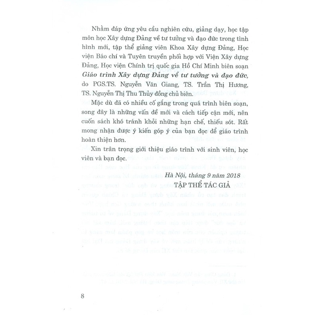 Sách - Giáo Trình Xây Dựng Đảng Về Tư Tưởng Và Đạo Đức | BigBuy360 - bigbuy360.vn