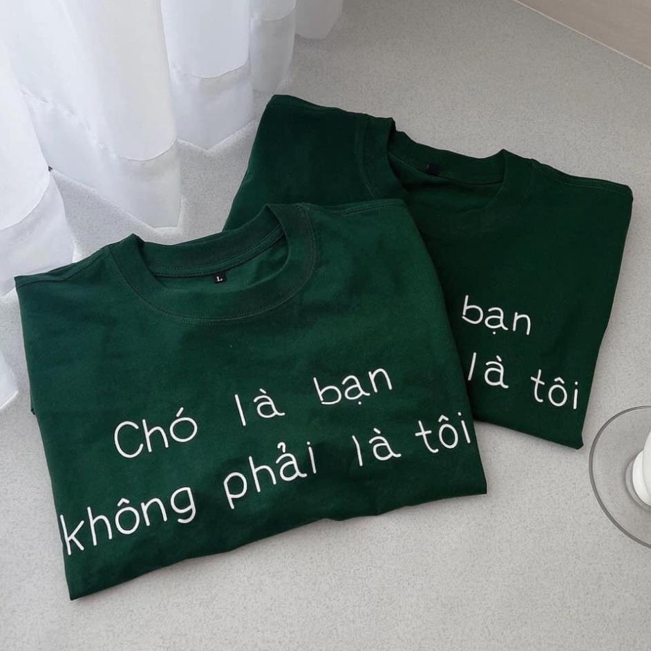 Áo phông tay lỡ Chó Là Bạn HOTHIT nam nữ form rộng chất cotton su hình in sắc nét phong cách Hàn Quốc