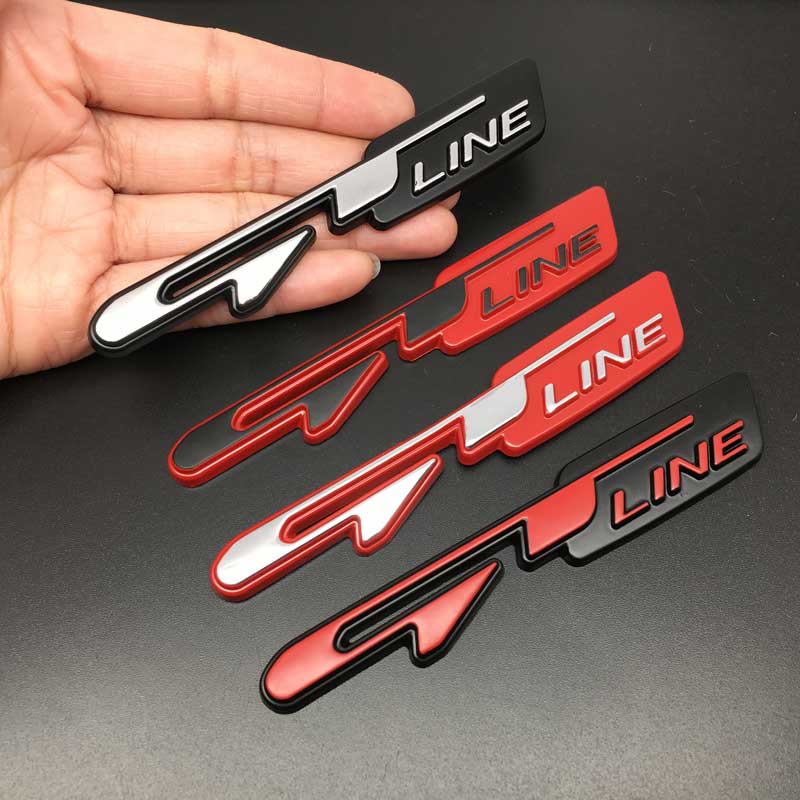 Kiểu Dáng Xe Kim Loại GT Dòng Huy Hiệu Xe Phía Sau Biểu Tượng Đuôi Miếng Dán Cho Peugeot Cho Xe Kia Phụ Kiện
