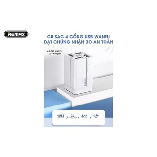 Củ sạc nhanh 4 cổng USB Remax RP-U43