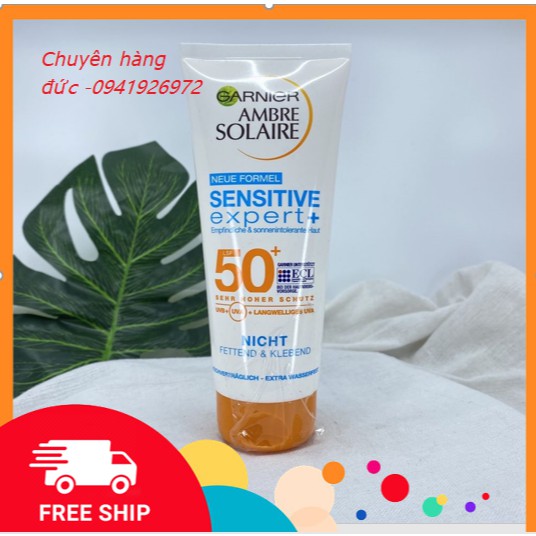 [ GIÁ ƯU ĐÃI] KEM CHỐNG NẮNG GARNIER AMBRE SOLAIRE Sensitive Expert SPF 50+ 200ML