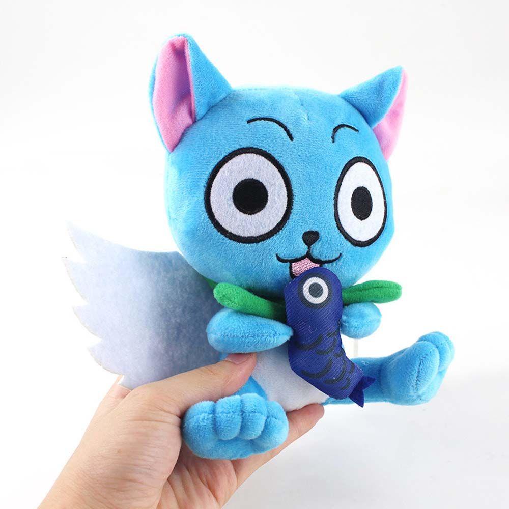 DARNELL Đồ chơi nhồi bông Cotton Hình Chú Cá Màu Xanh Dương Trong Anime Fairy Tail
