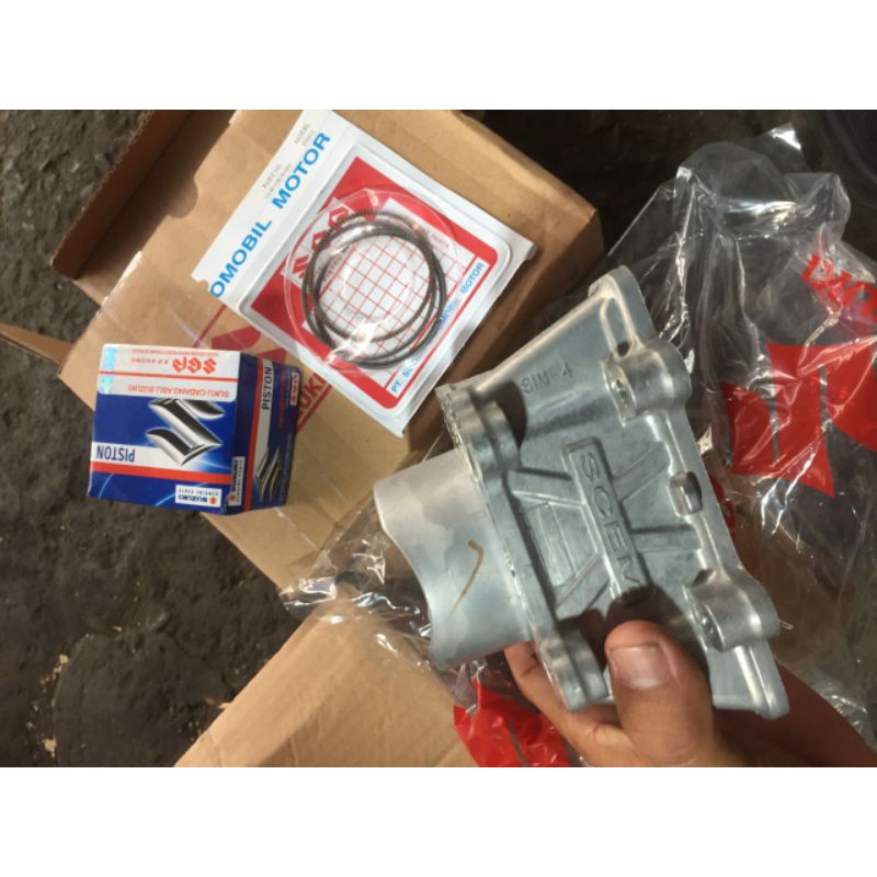 Full bộ lòng + trái piston + bạc  Su Satria FI - zin hãng