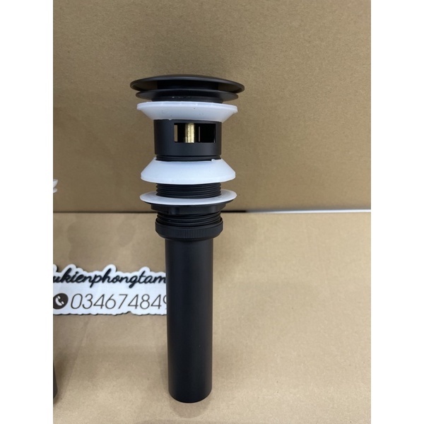 Xi phông chậu rửa mặt,  bộ xả lavabo màu đen dùng cho lavabo có xả tràn và không tràn