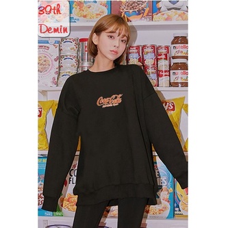 Áo nỉ COCACOLA phong cách Hip Hop graffiti  sweater unisex Form rộng Free Size