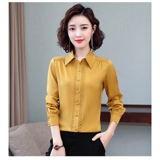 Áo sơ mi phối ren Winny