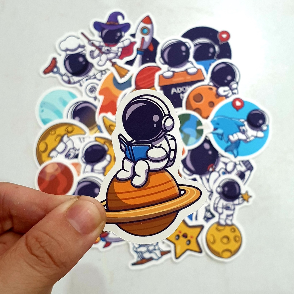 30 Hình dán Sticker phi hành gia cute đáng yêu dễ thương  trang trí Macbook, Vali, Mũ bảo hiểm, Điện thoại, Laptop