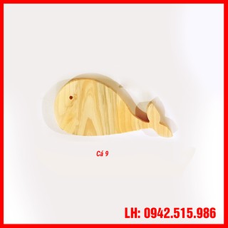 Cá gỗ cho bé tô màu - Cá gỗ decor