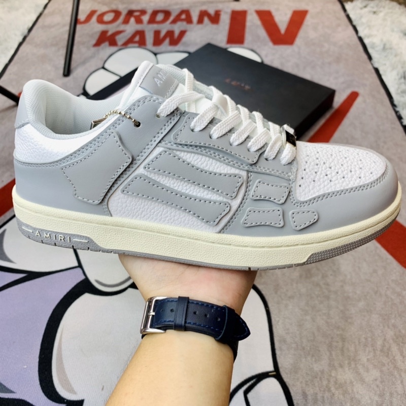 Giày thể thao sneaker cổ thấp Amiri Skel Top Grey White Hàng SC