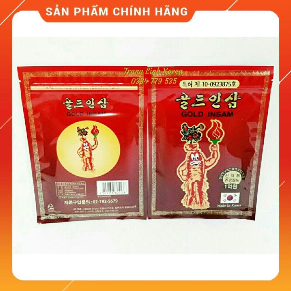 Cao Dán Hồng Sâm Gold Insam Đỏ Chính Hãng Hàn Quốc, Túi 20 miếng