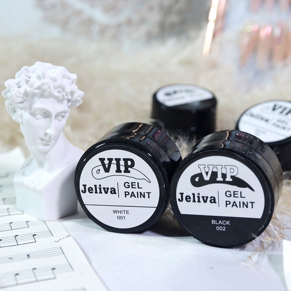 Gel vẽ trắng đen nail siêu đặc jeliva