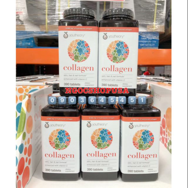 MẪU MỚI ♥Collagen Youtheory 390V đẹp da chống lão hóa