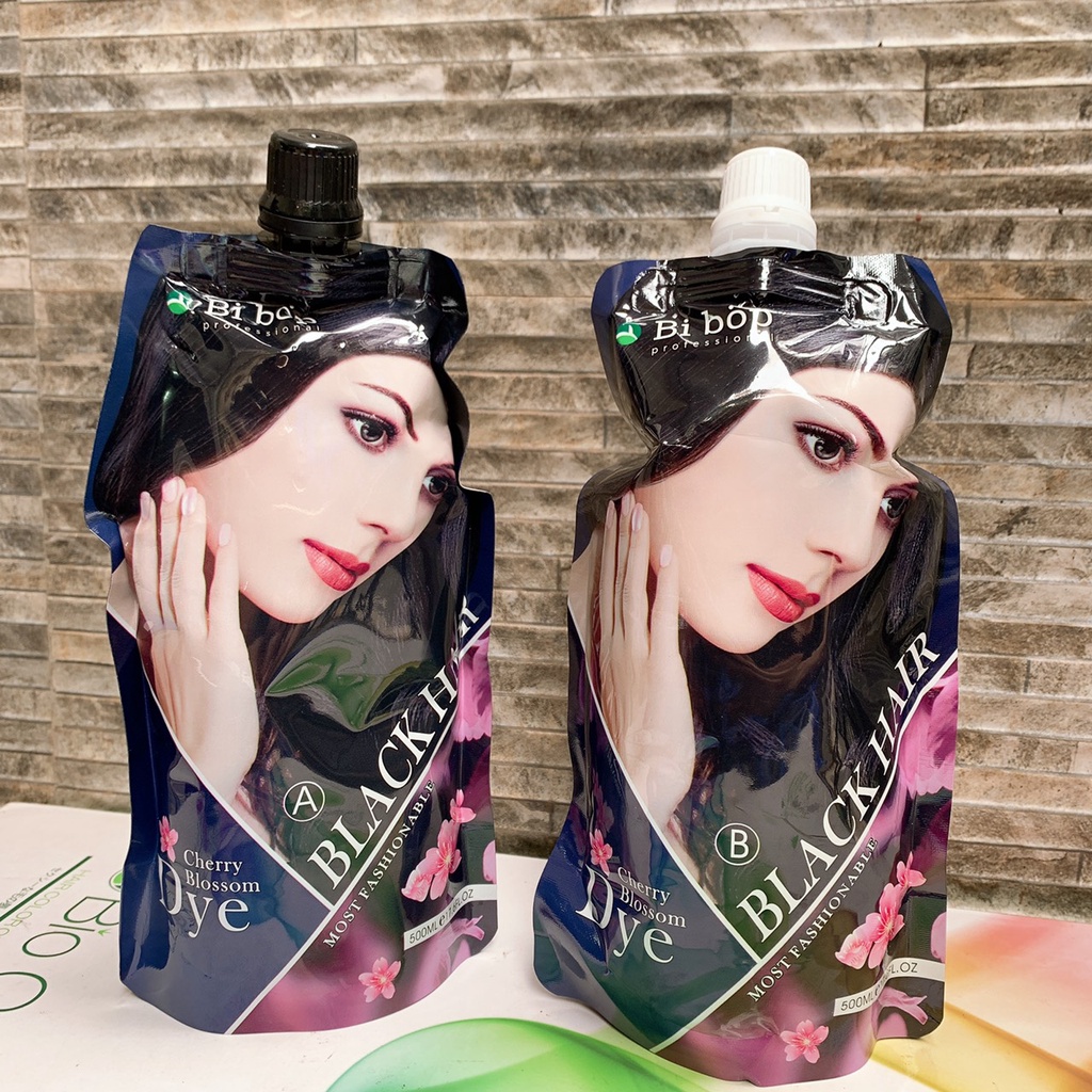 Nhuộm Đen Phủ Bạc Thảo Dược Nhật Bản Collagen Black Hair Dye Cream 500mlx2