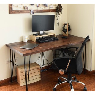 Bàn Vintage siêu Chill- Bàn ăn, bàn học 120*60cm dày 4cm, gỗ thông tự nhiên, vân gỗ đẹp, sơn lau màu thủ công bóng đẹp.