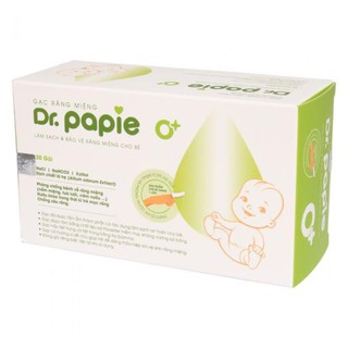 Gạc răng miệng vệ sinh cho bé dr. papie hộp 30 miếng