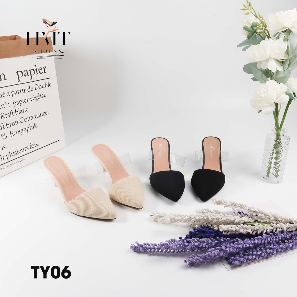 Giày cao gót vải nhung HMTShoes TY06