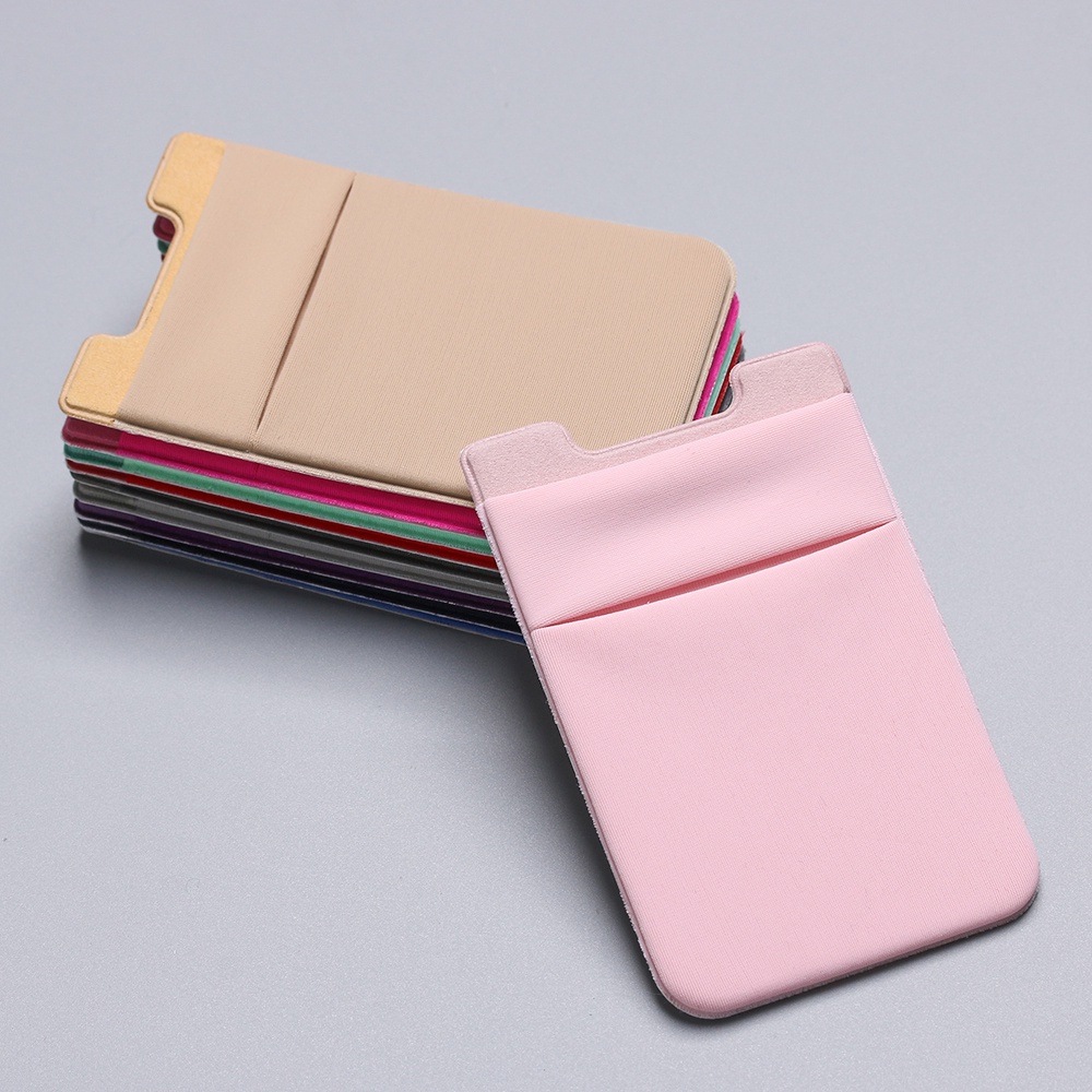 Túi đựng thẻ ID/ thẻ đi xe bus dán ốp điện thoại chất lượng cao nhiều màu tuỳ chọn