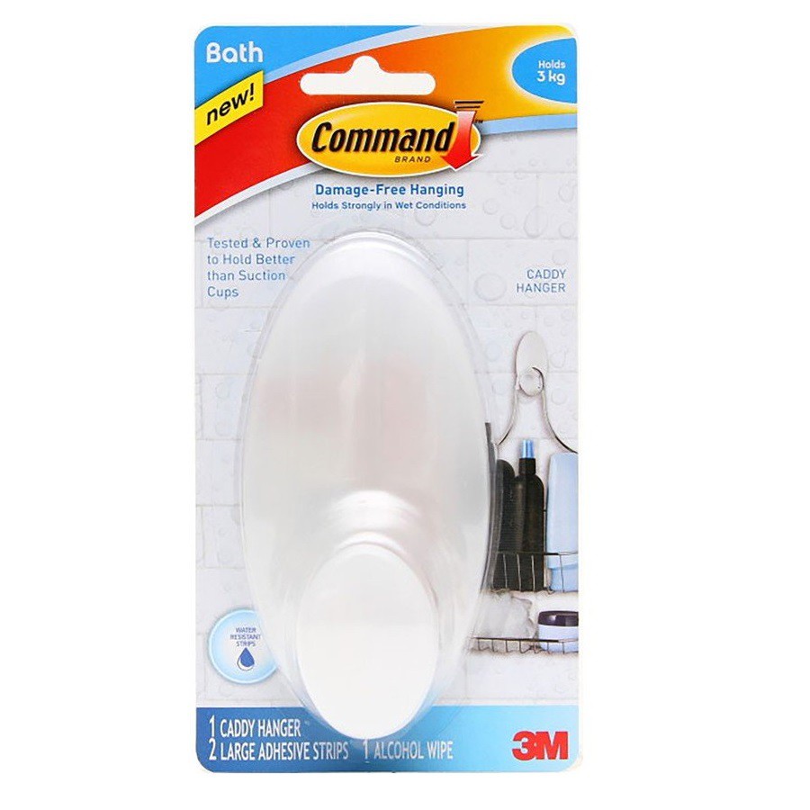 Móc treo đồ dán tường cường lực siêu dính chống thấm nước 3kg Command 3M Bath19