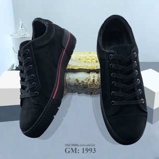 Giày da nam màu đen dây buộc 1993shop - giầy lười da pu size từ 38 đến 44 gm:1993